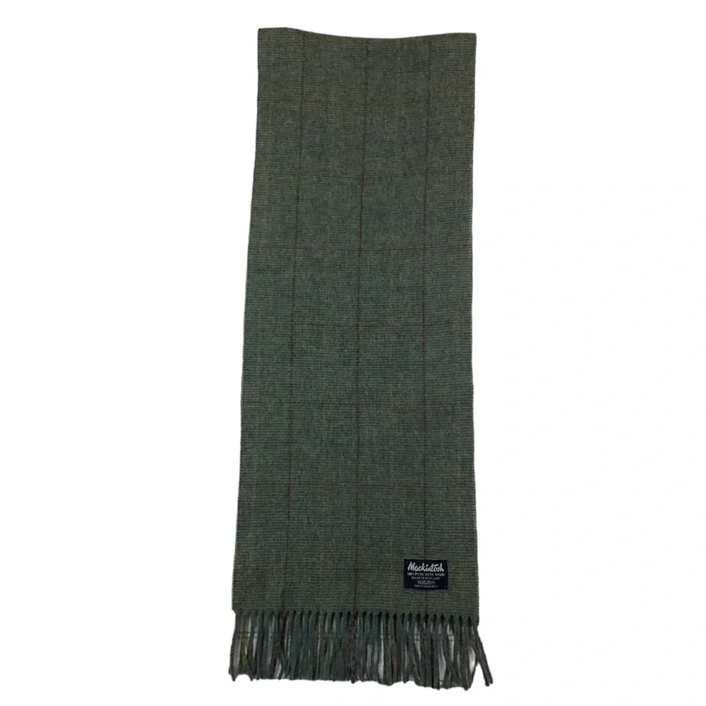 Mackintosh Scotland Wool Plaid Scarf Unisex
